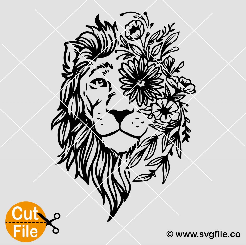 Boho Lion SVG, Lion SVG - 0.99 Cent SVG Files - Life Time Access
