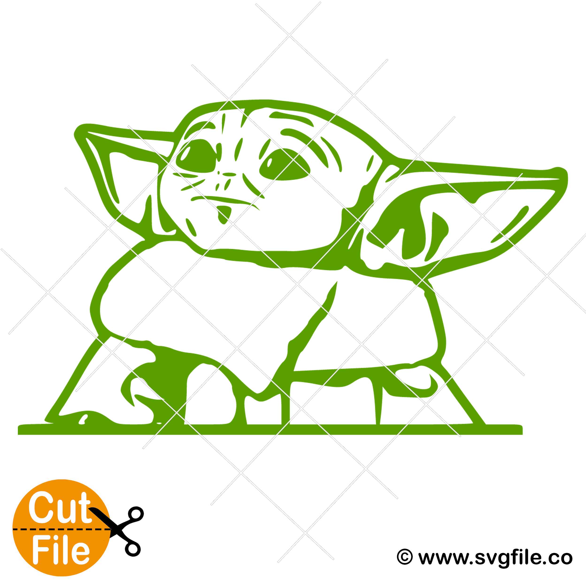 Download Baby Yoda Peek a Boo SVG - Svgfile.co - 0.99 Cent SVG ...